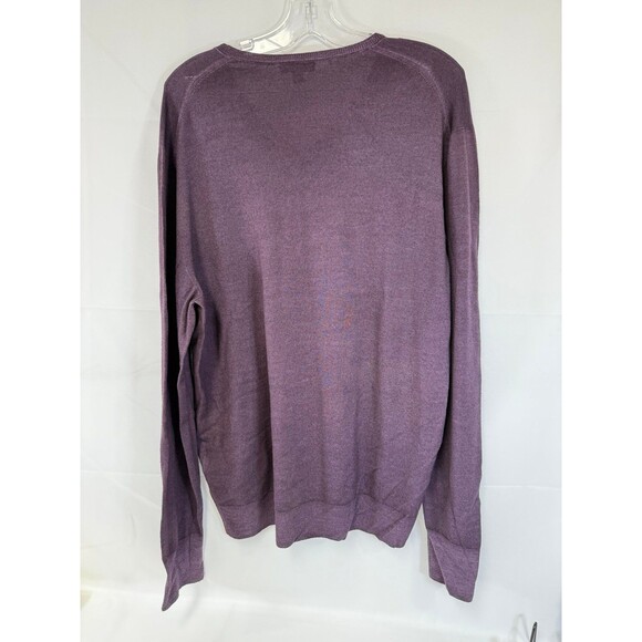 Burberry Brit Men’s 100% Extra Fine Merino Wool Sweater - Purple Size XL - Picture 2 of 6